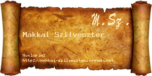 Makkai Szilveszter névjegykártya